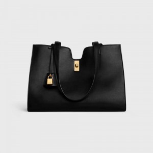 Black Celine 16 in SMOOTH CALFSKIN Cabas | CL-593079