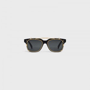 Black Celine Frame 51 in Acetate with Metal Sunglasses | CL-591731