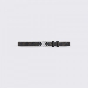 Black Celine Medium Triomphe in Triomphe Canvas Belts | CL-591764