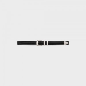 Black Celine SMALL WESTERN in Taurillon Leather Belts | CL-592477