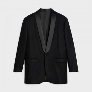 Black Celine garçon tux in cashmere flannel Jackets | CL-592668