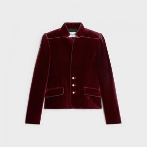 Bordeaux Celine Victorian in cotton velvet Jackets | CL-592652