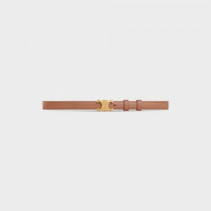 Bronze Celine Small Triomphe in Taurillon Leather Belts | CL-592467