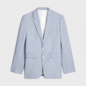 CRAIE/BLEU Celine classic in striped wool and silk Jackets | CL-591987