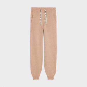 Camel Celine TRACK IN CASHMERE WOOL Pants | CL-592753