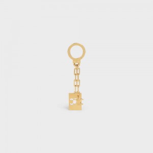 Gold Celine TRIOMPHE PLATE CHARM in Brass Leather Goods Accessories | CL-592918