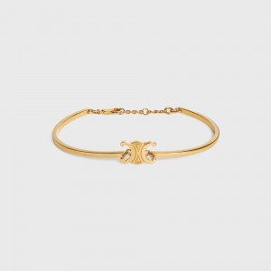 Gold Celine Triomphe Articulated in Brass with Gold Finish Bracelets | CL-592209