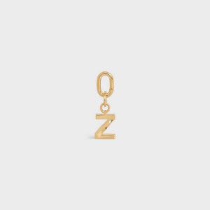 Gold Celine Z CHARM in Brass Leather Goods Accessories | CL-592945