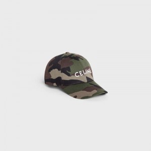 KAKI MILITAIRE Celine BASEBALL IN COTTON Cap | CL-591693