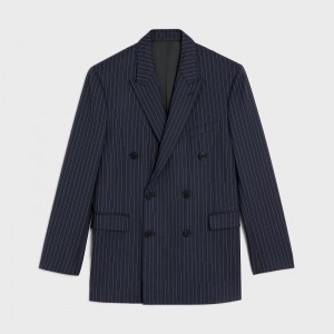 MARINE/CRAIE Celine boxy in striped cashmere wool Jackets | CL-591999