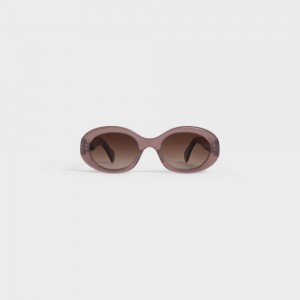 Milky Hazelnut Celine Triomphe 01 in Acetate Sunglasses | CL-592382