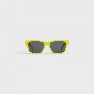 Neon Yellow Celine Monochroms 05 in Acetate Sunglasses | CL-591747