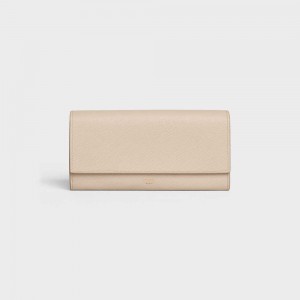 Nude Celine Large flap in Grained calfskin Wallets | CL-592996