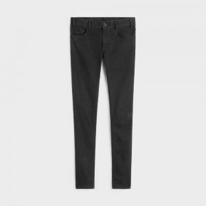 PURE BLACK STONE Celine skinny jeans in pure black stone wash denim Pants | CL-592729