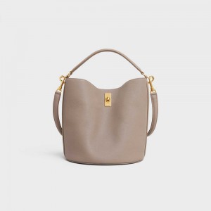 Pebble Celine Bucket Bag in Supple Grained Calfskin 16 | CL-593257