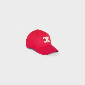 ROUGE VIF Celine TRIOMPHE BASEBALL IN COTTON Cap | CL-592355