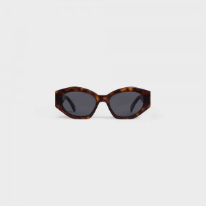 Red Havana Celine Triomphe 08 in Acetate Sunglasses | CL-592408