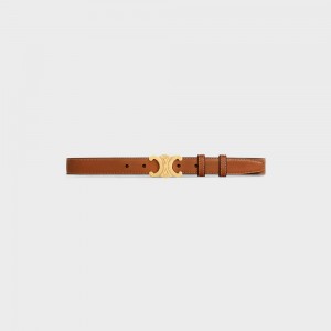 Tan Celine Medium Triomphe in Natural Calfskin Belts | CL-592457