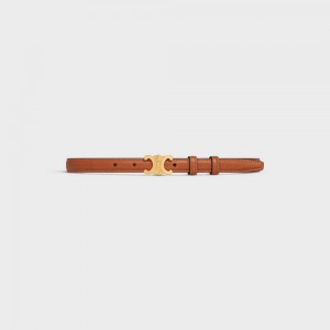 Tan Celine Small Triomphe in Natural Calfskin Belts | CL-592466