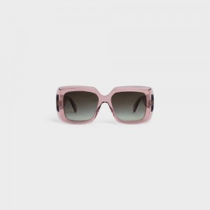 Transparent Rose Caramel Celine Square S263 in Acetate Sunglasses | CL-592377