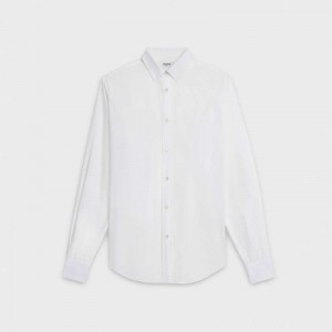 White Celine CLASSIC IN COTTON POPLIN Shirts | CL-592179