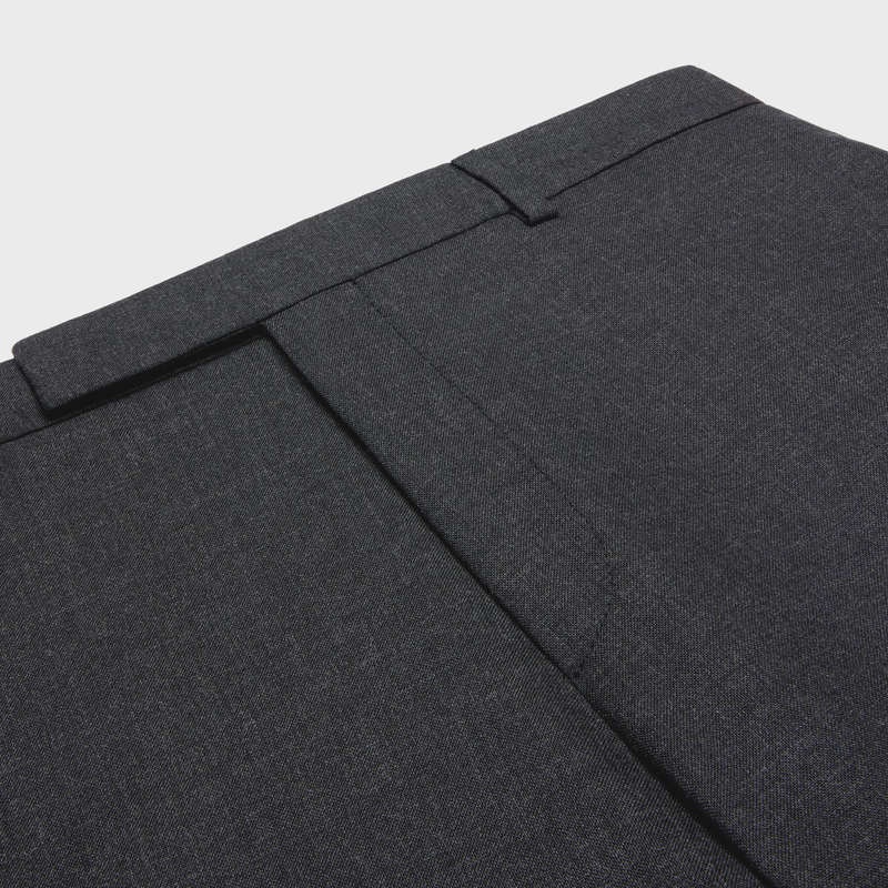 Anthracite Celine classic in lightweight wool Trousers | CL-592028