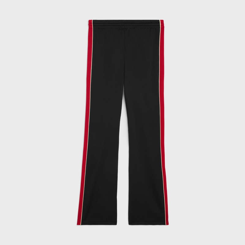 BLACK/RUST/ECRU Celine Tracksuit in double face jersey Pants | CL-592035