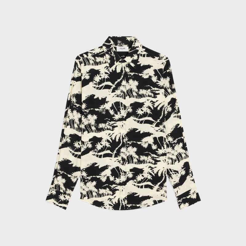 BLACK / PAILLE Celine loose in printed viscose Shirts | CL-592163