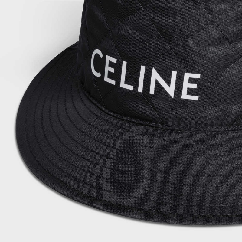 Black Celine BUCKET IN NYLON TWILL Hat | CL-592350