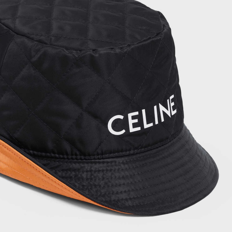 Black Celine BUCKET IN NYLON TWILL Hat | CL-592350