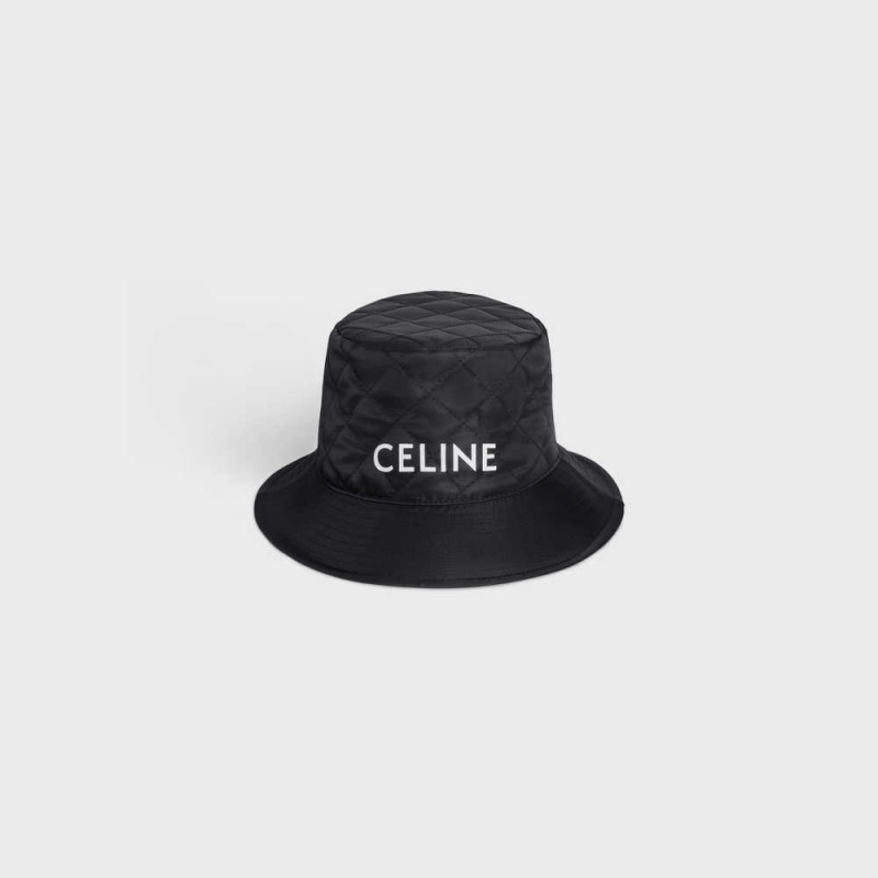 Black Celine BUCKET IN NYLON TWILL Hat | CL-592350