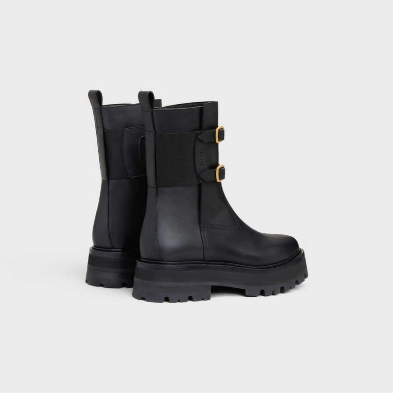 Black Celine BULKY BUCKLED MEDIUM in Calfskin Boots | CL-592504