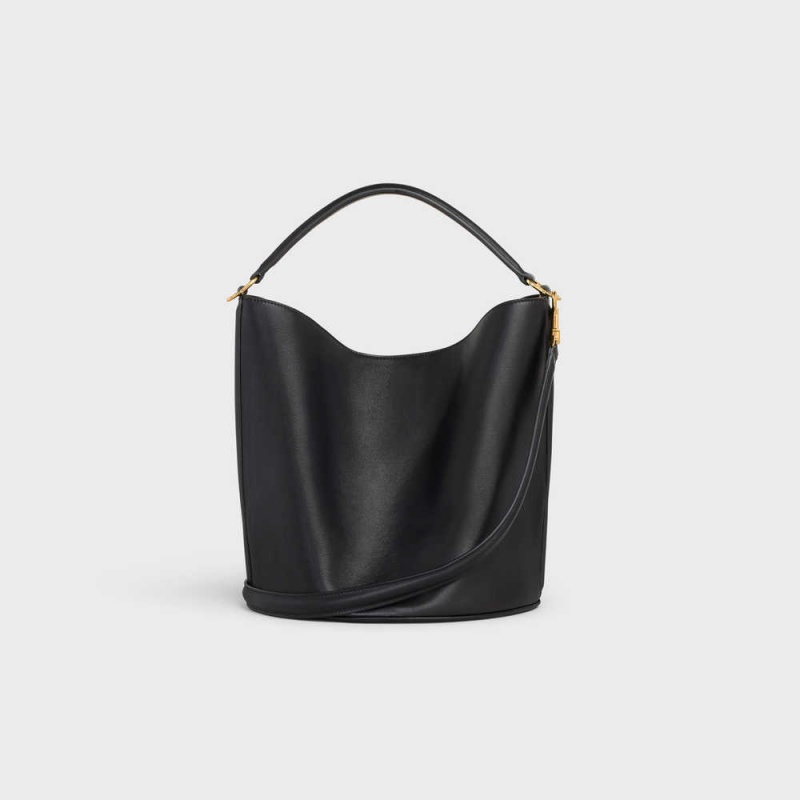 Black Celine Bucket Bag in Smooth Calfskin 16 | CL-593254