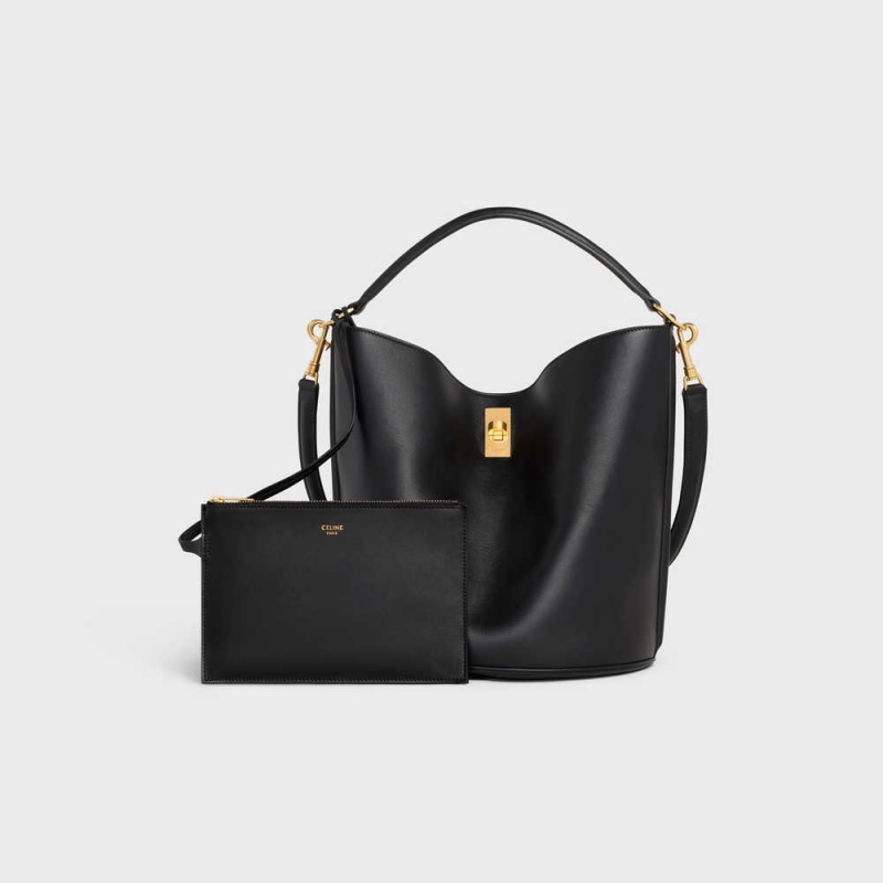 Black Celine Bucket Bag in Smooth Calfskin 16 | CL-593254