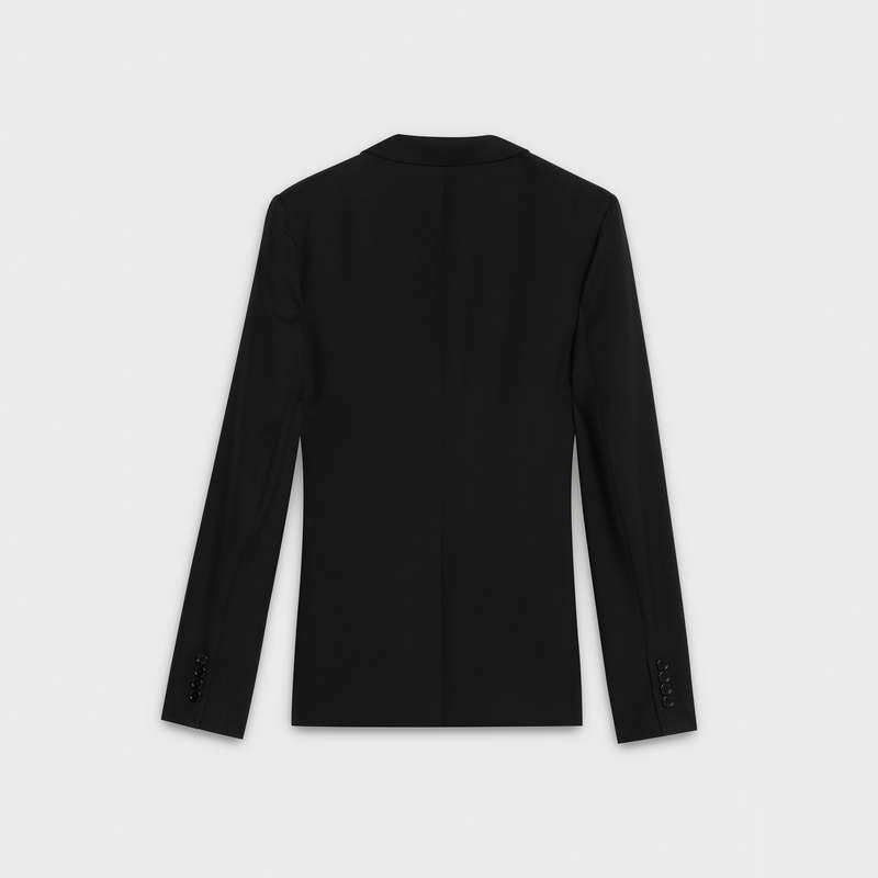 Black Celine CROPPED IN WOOL GABARDINE Jackets | CL-592005