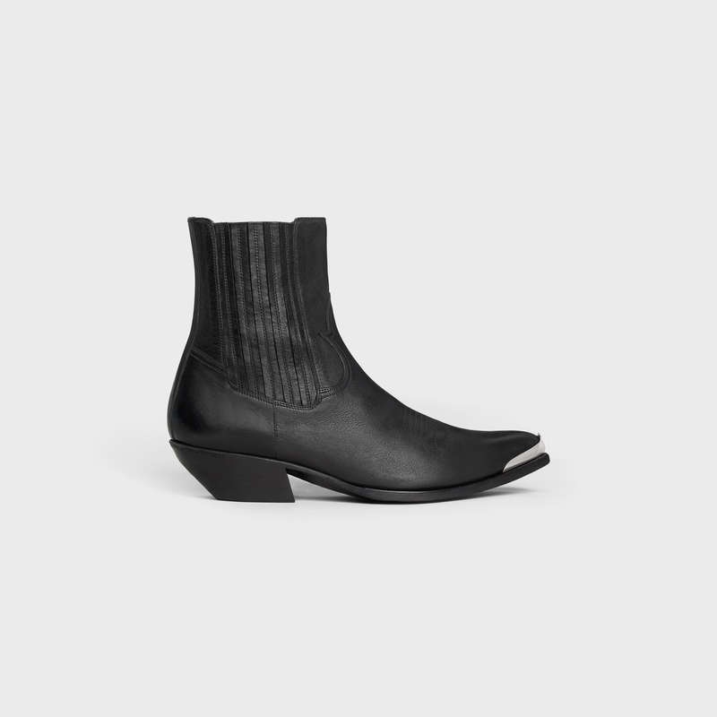 Black Celine CRUISER CHELSEA WITH METAL TOE in Calfskin Boots | CL-591874