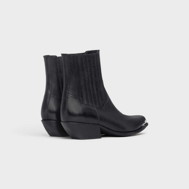 Black Celine CRUISER CHELSEA WITH METAL TOE in Calfskin Boots | CL-592487