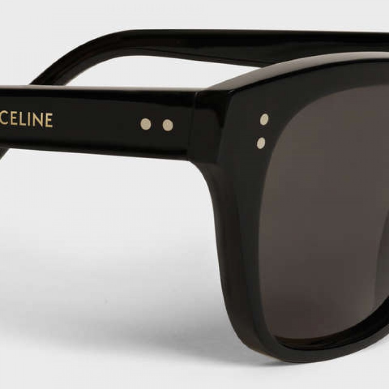 Black Celine Frame 04 in Acetate with Polarized Lenses Sunglasses | CL-591738