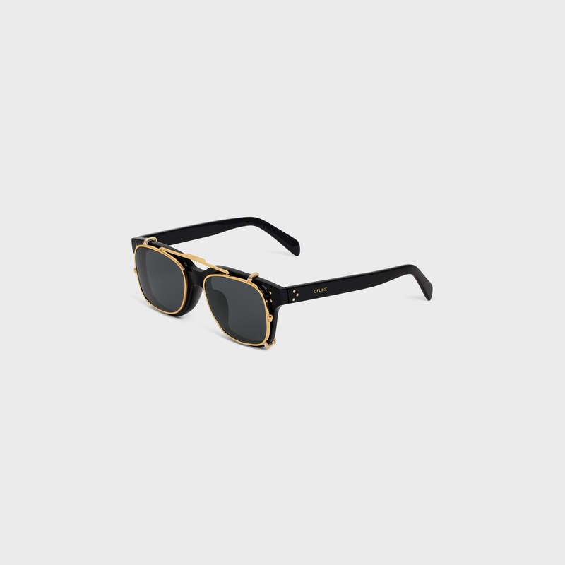 Black Celine Frame 51 in Acetate with Metal Sunglasses | CL-591731