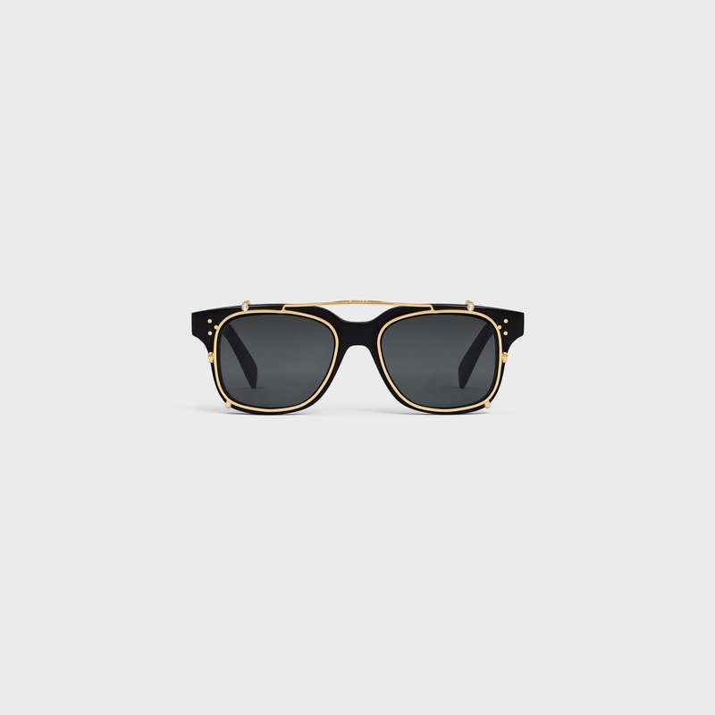 Black Celine Frame 51 in Acetate with Metal Sunglasses | CL-591731