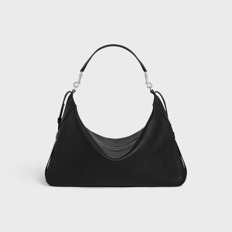 Black Celine Large Strap Romy in Supple Calfskin Shoulder Bags | CL-591841