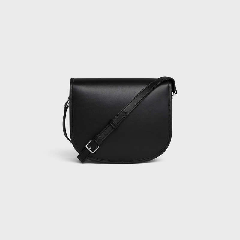 Black Celine MEDIUM BESACE TRIOMPHE in SUPPLE NATURAL CALFSKIN Shoulder Bags | CL-591846