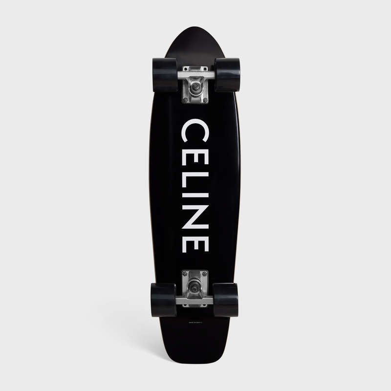 Black Celine MINI CRUISER in Wood with celine print Lifestyle | CL-591677