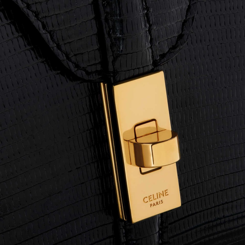 Black Celine MINI in Lizard 16 | CL-593271