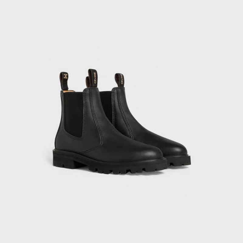 Black Celine Margaret Chelsea in Calfskin Boots | CL-592496