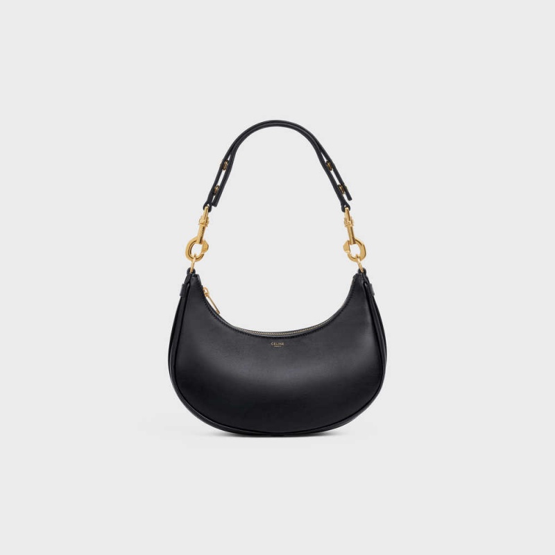 Black Celine MediumStrap Bag in smooth Calfskin Ava | CL-593097