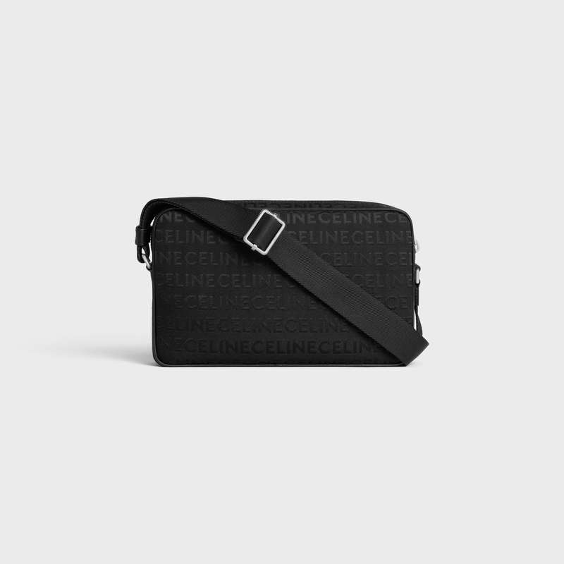 Black Celine Medium bag in all over jacquard Messenger Bags | CL-591853