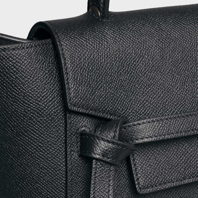 Black Celine Micro in grained calfskin Belt Bag | CL-593061