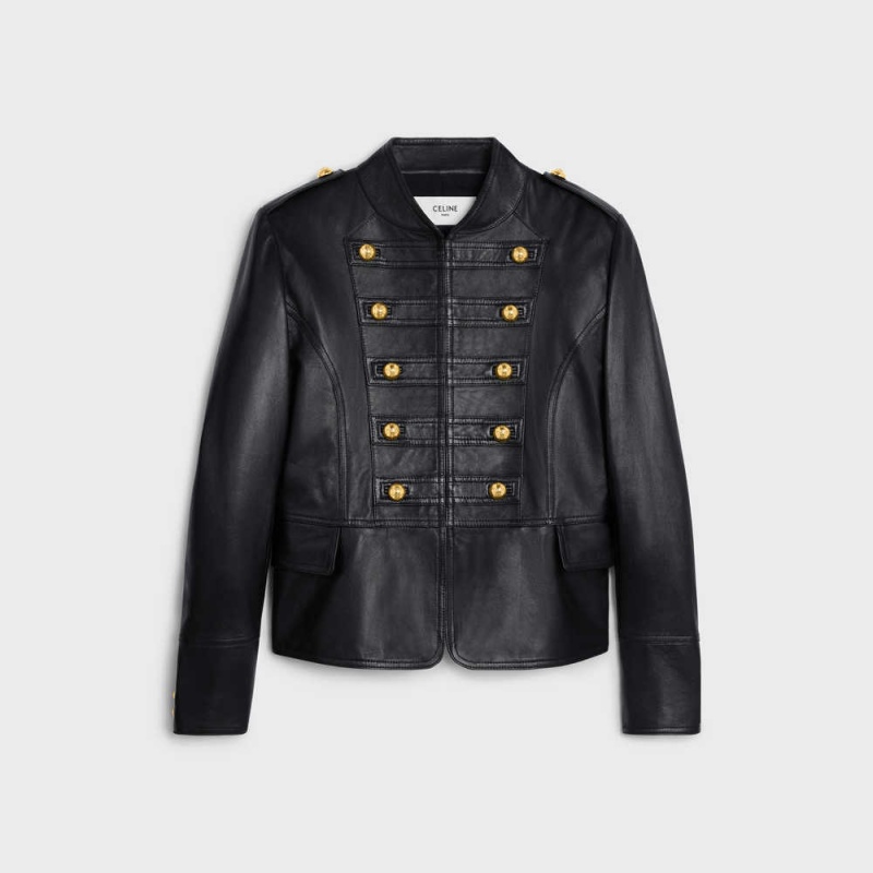 Black Celine Military blouson in soft Jackets | CL-592686