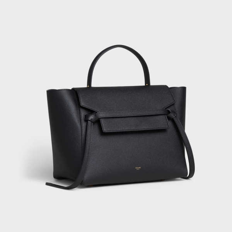 Black Celine Mini in grained calfskin Belt Bag | CL-593064